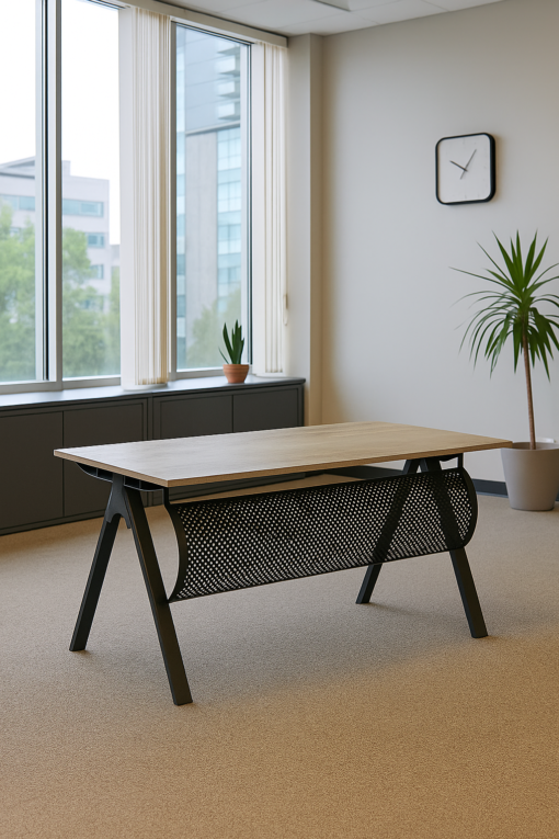 Enhance your workspace with the stylish office table AK-04 from Queens Arts & Trends, Philippines. Durable, sleek, and perfect for modern offices.