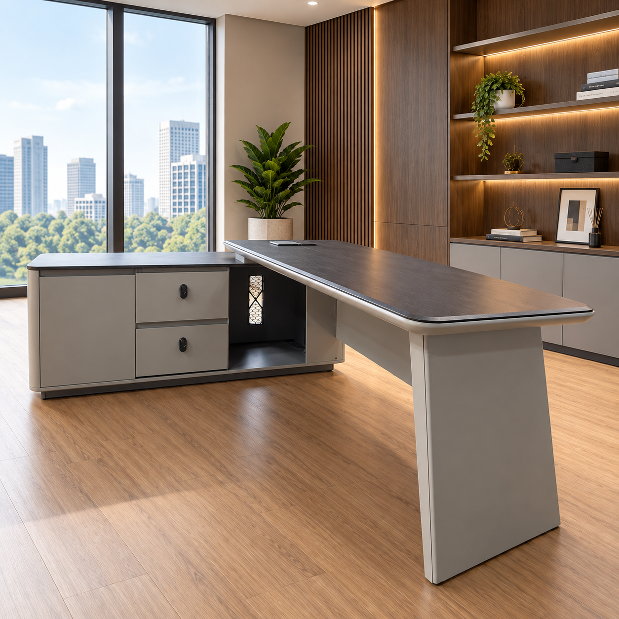 Office table, DZ-99, table, Office Furniture, L-Type table, Executive Table