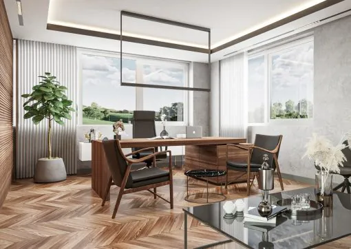 Executive table, L shaped desk, office table, office furniture
